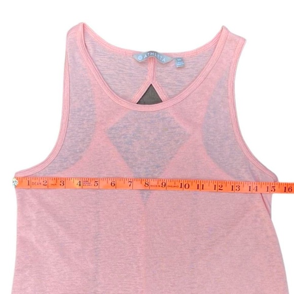 Athleta Coral Pink Racerback Open Keyhole Workout Tank Top Athletic Wear XS - Picture 3 of 5